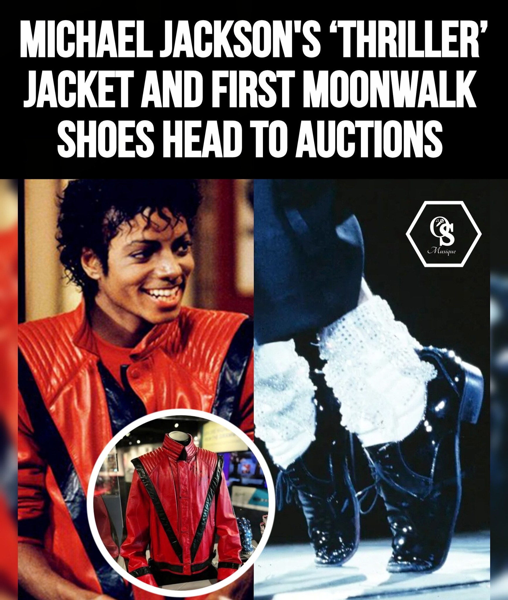 Michael Jackson's iconic Thriller Jacket, his first Moonwalk shoes