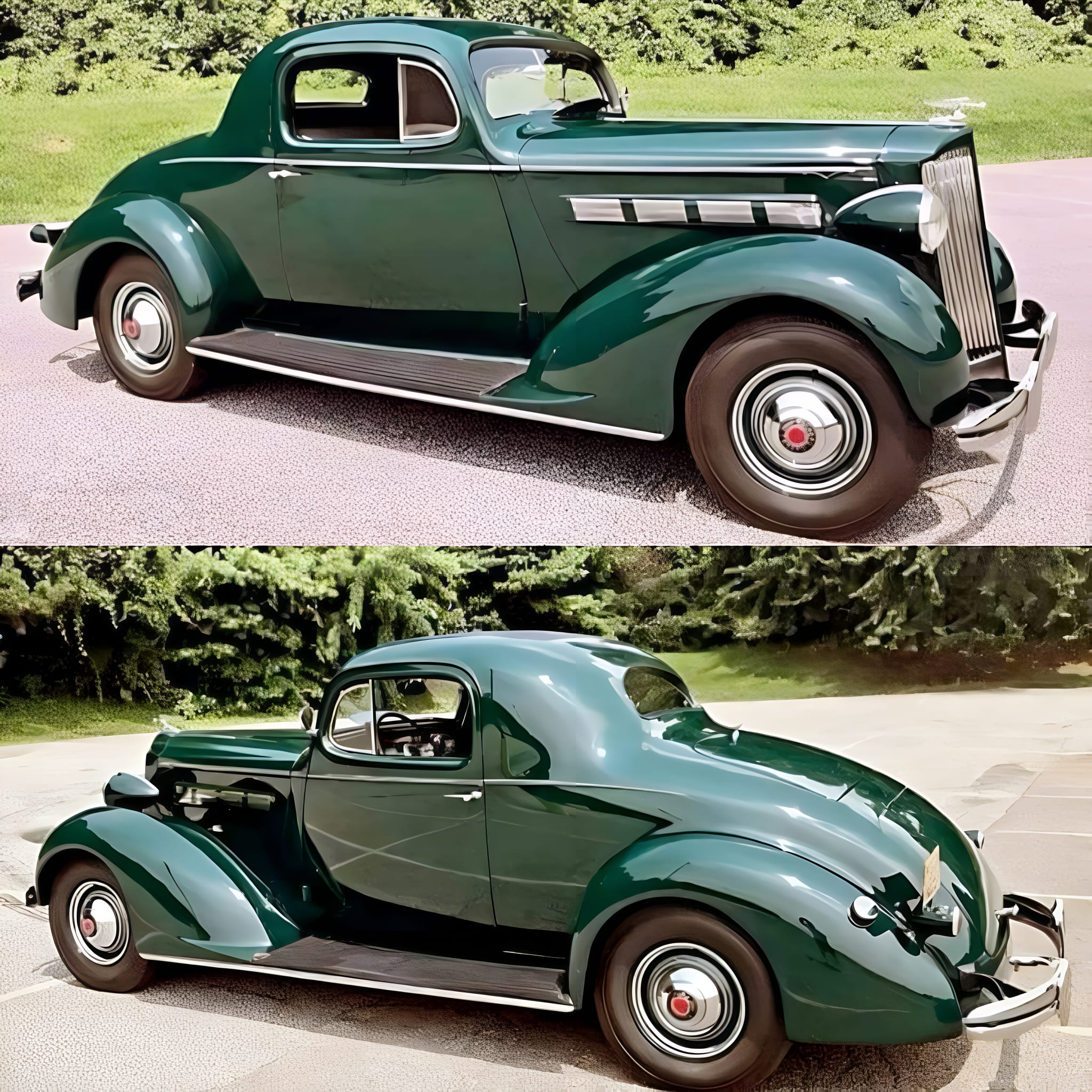 1937 packard flower car bodied by AJ Miller