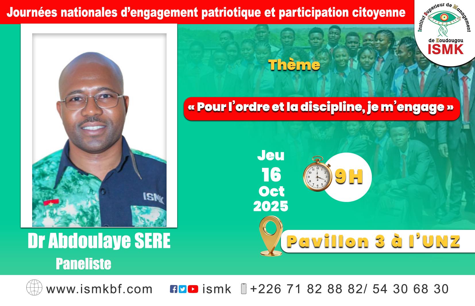 Institut Supérieur de Management de Koudougou ISMK Officiel added a new ...