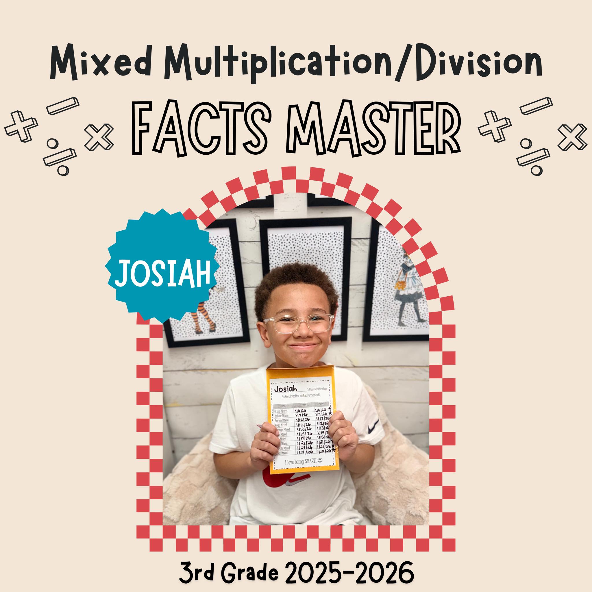 Learning - Josiah is our first math fact finisher! 👏🏼 He has ...