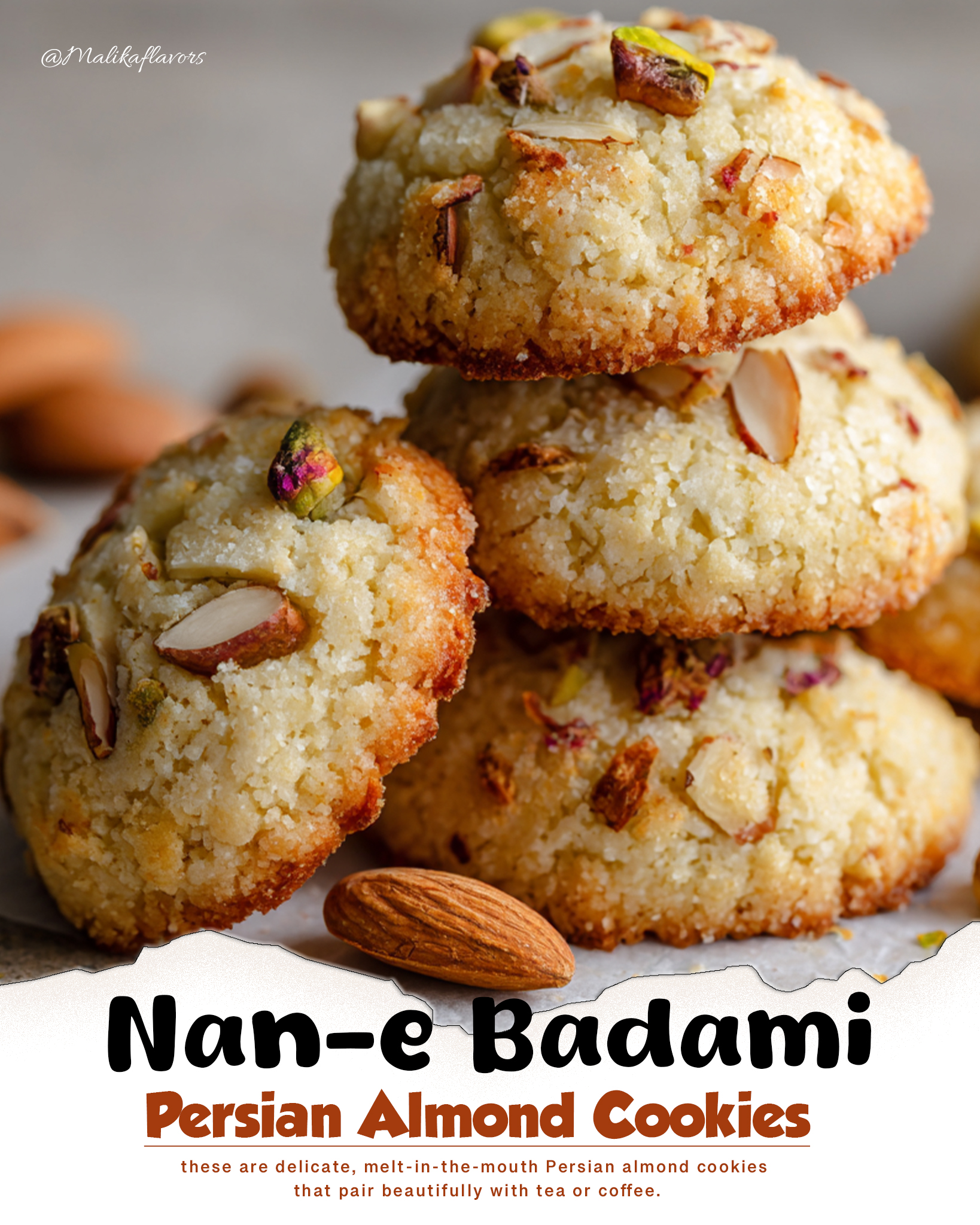 Malika Flavors - Here’s a traditional Nan-e Badami recipe... | Facebook