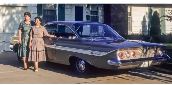 61 Chevrolet Impala Sport Coupe with a six.