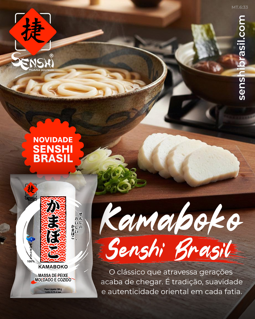KAMABOKO ヘミングリポン 6mm 8mm 10mm 🍥✨ Tradição que se reconhece no primeiro corte. ✨🍥 A Senshi