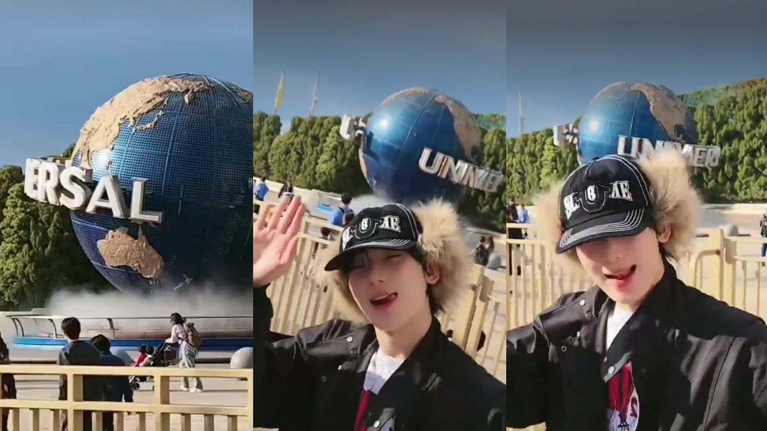 Sunoo in USJ, I'm so happy that they are really enjoying their