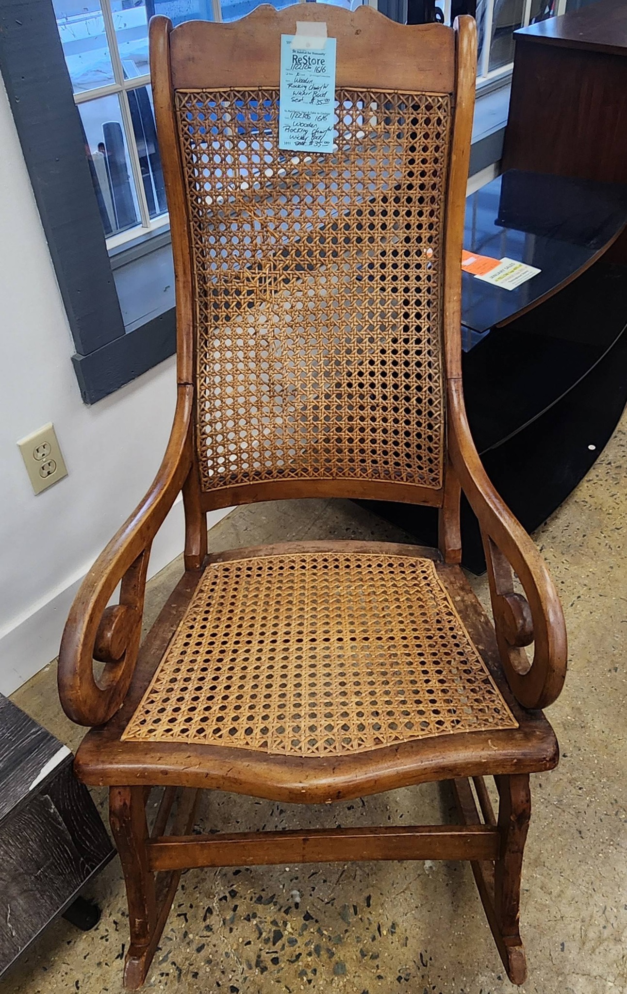 Habitat - Cane seated vintage rocker ReStore price $35 | Facebook
