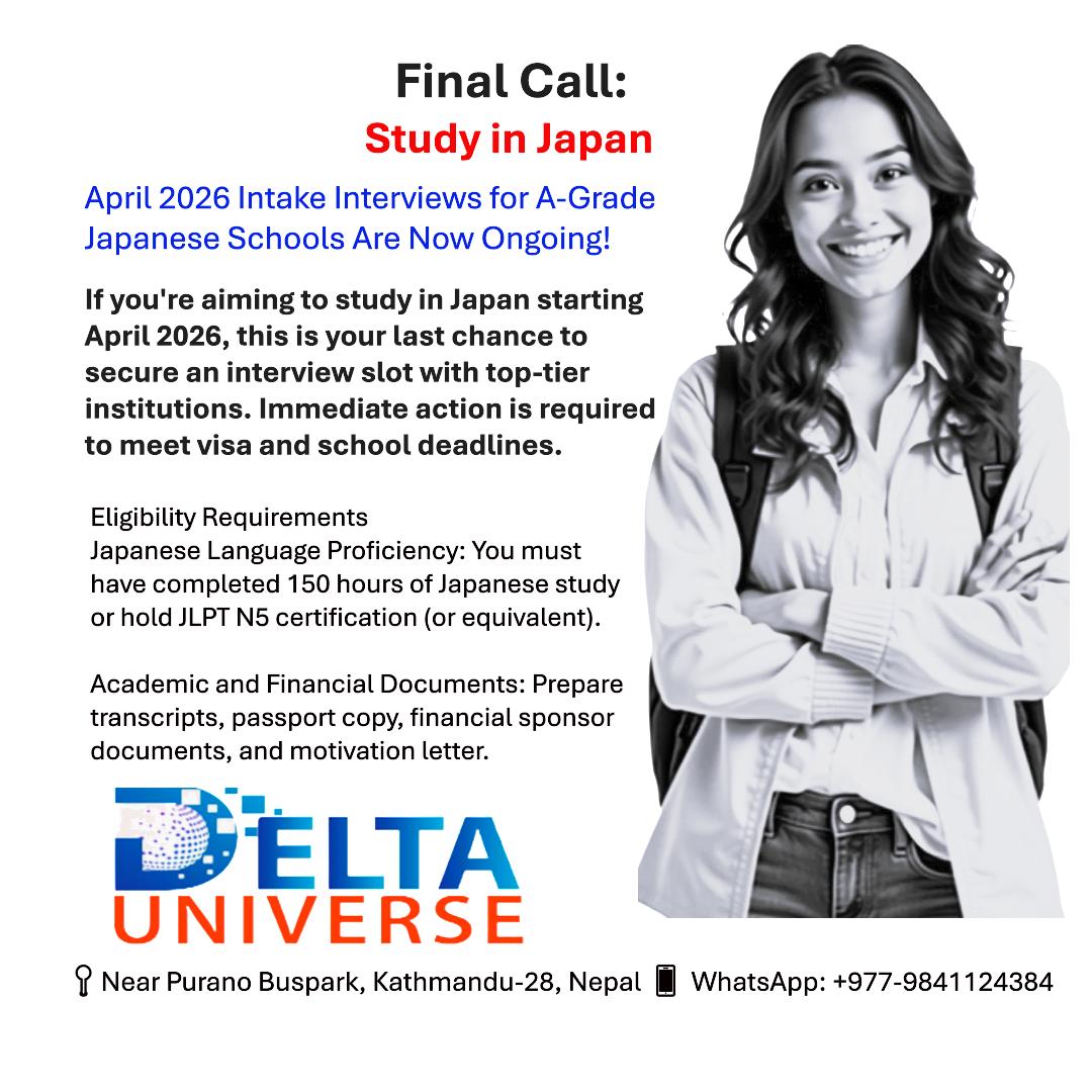 Delta - Final Call: April 2026 Intake Interviews for A-Grade Japanese ...