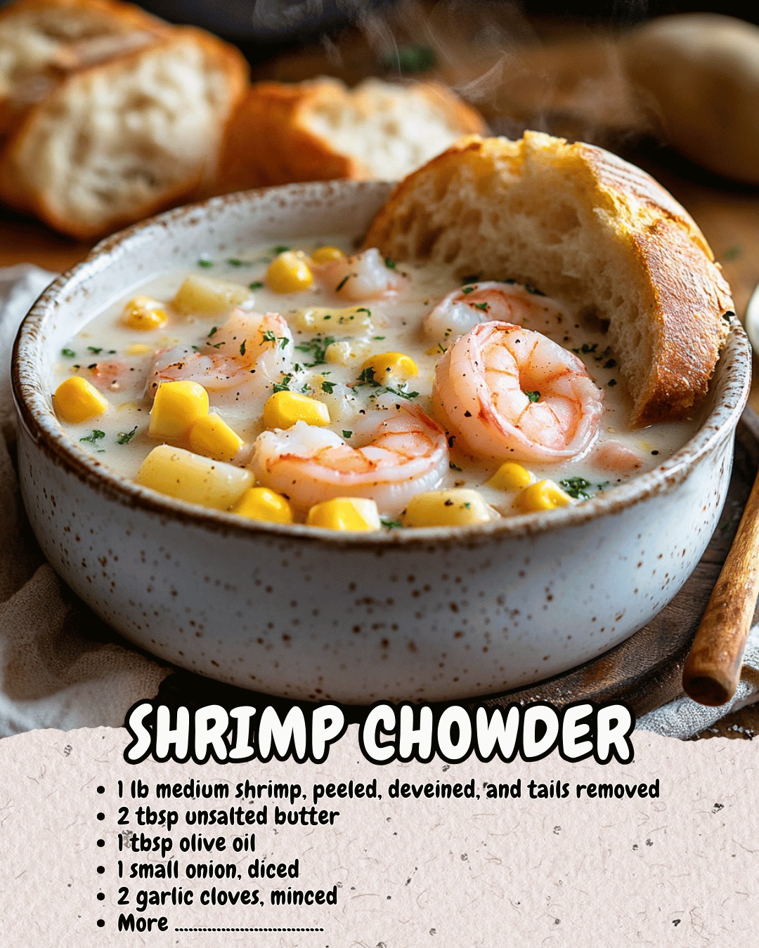 Homemade Recipes and DIY Crafts | Shrimp Chowder is a rich, creamy ...