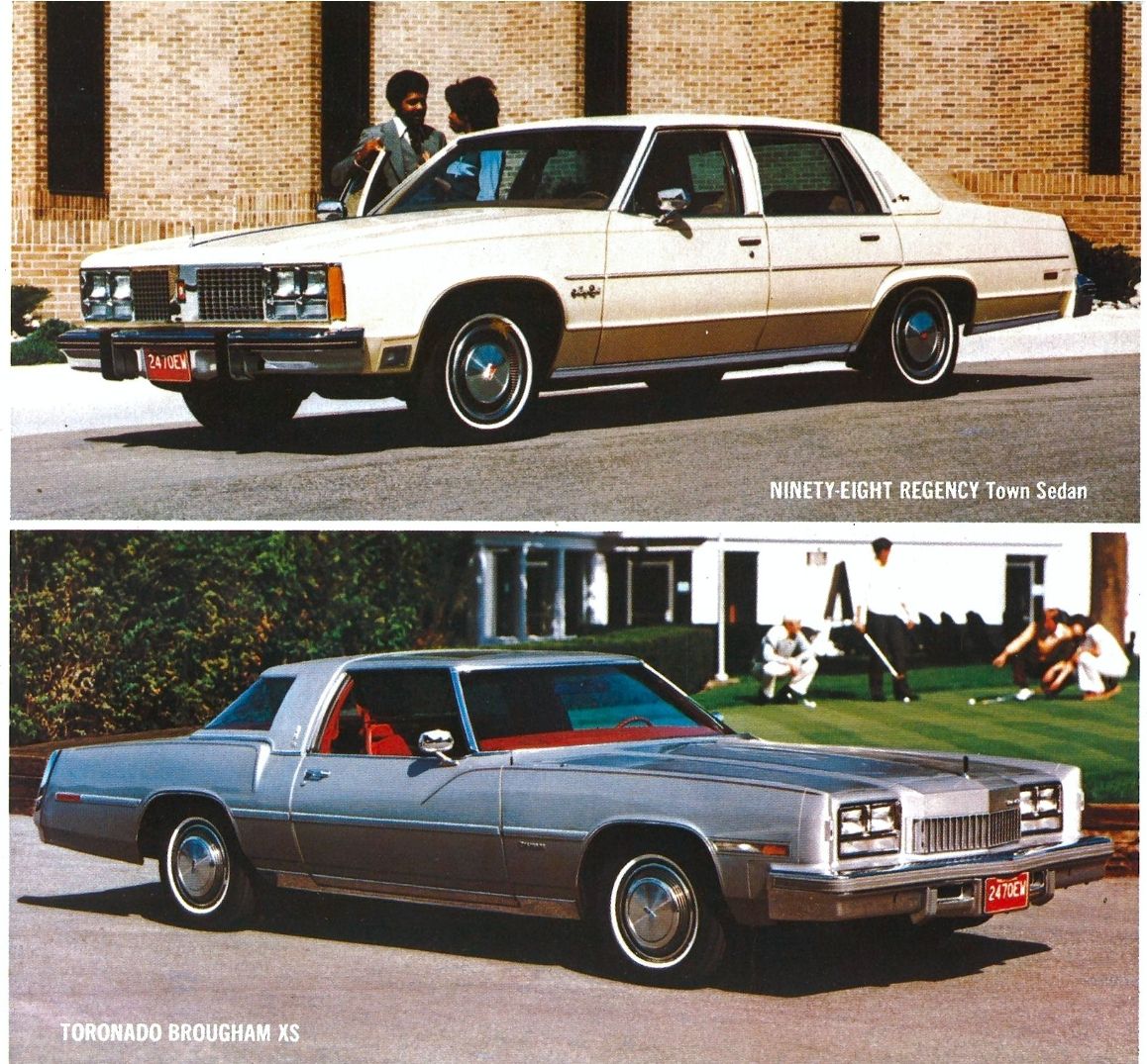 1978 Oldsmobile Ninety-Eight Regency Town Sedan & Toronado Brougham XS