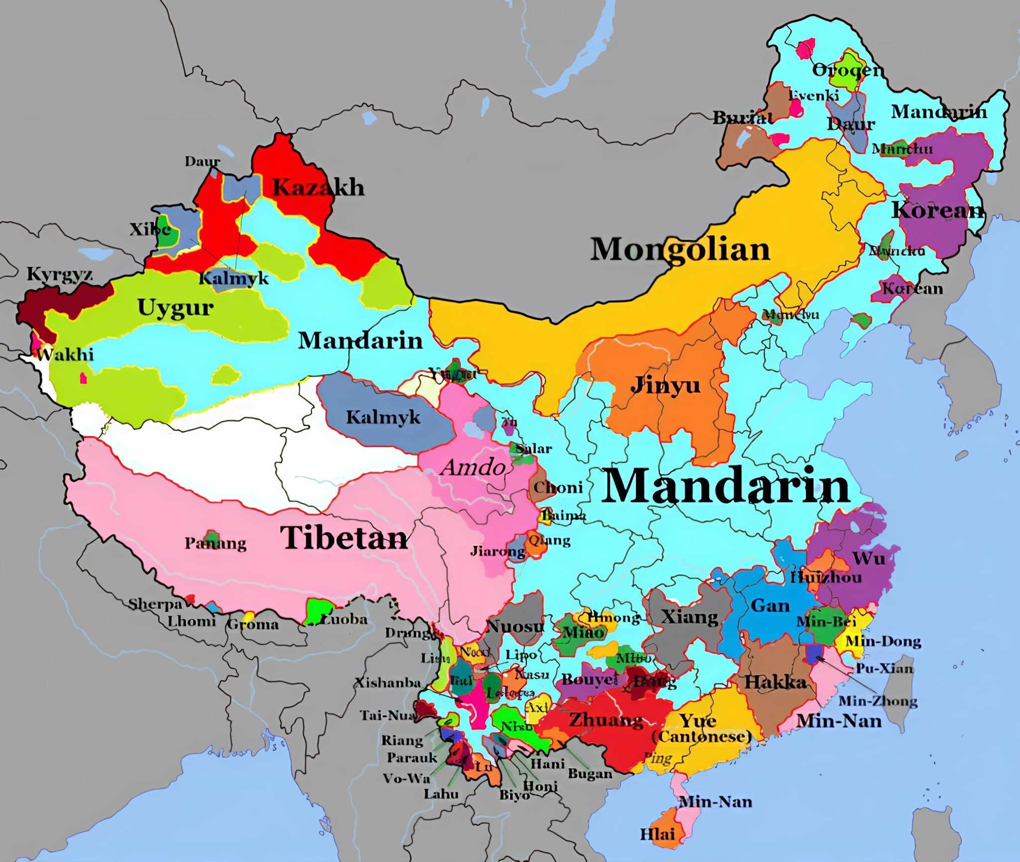 Historical Maps from Around the World | Languages Spoken in China ...