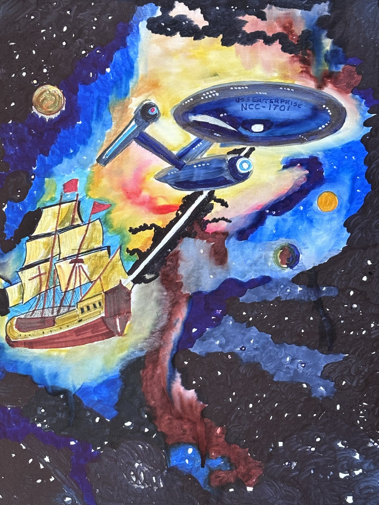 マリリン Star Trek movie scene painting