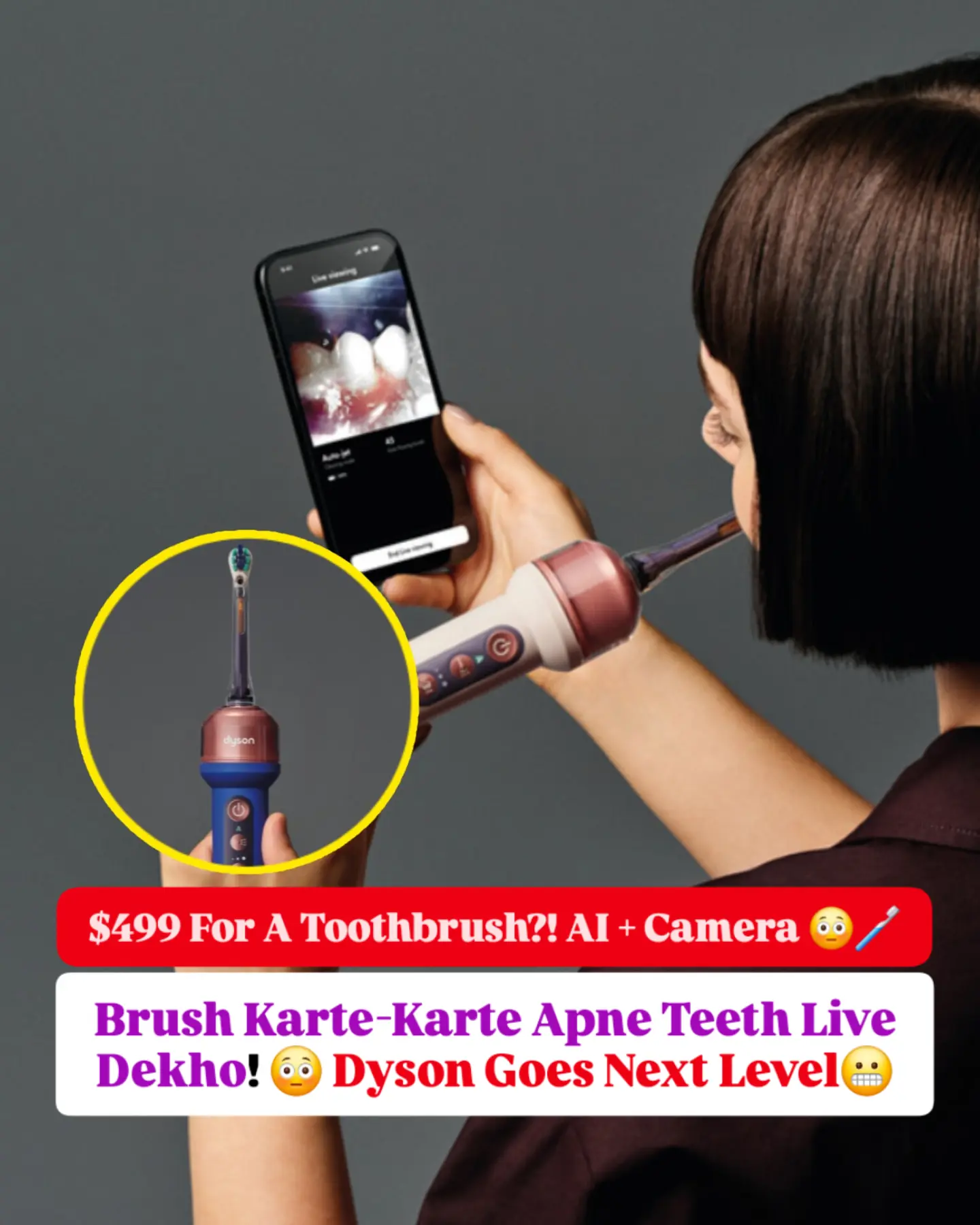 Dyson has officially entered oral care with the $499 CameraJet