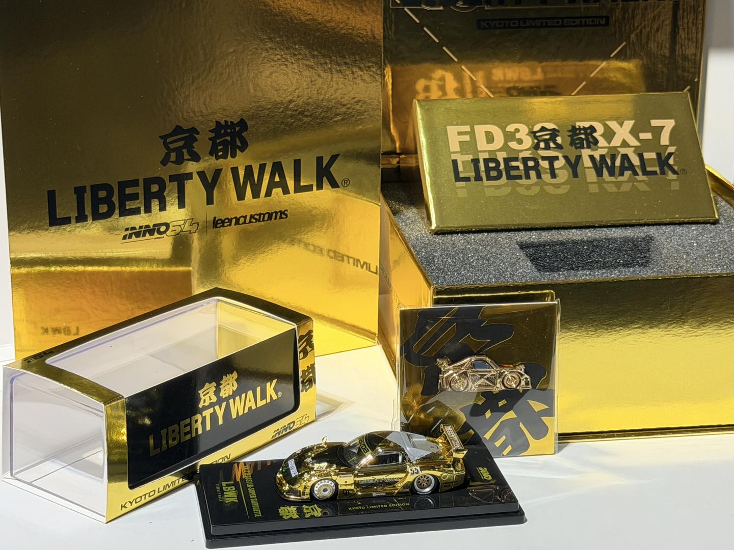 INNO X LBWK kyoto limited MAZDA RX7 Gold with Pin