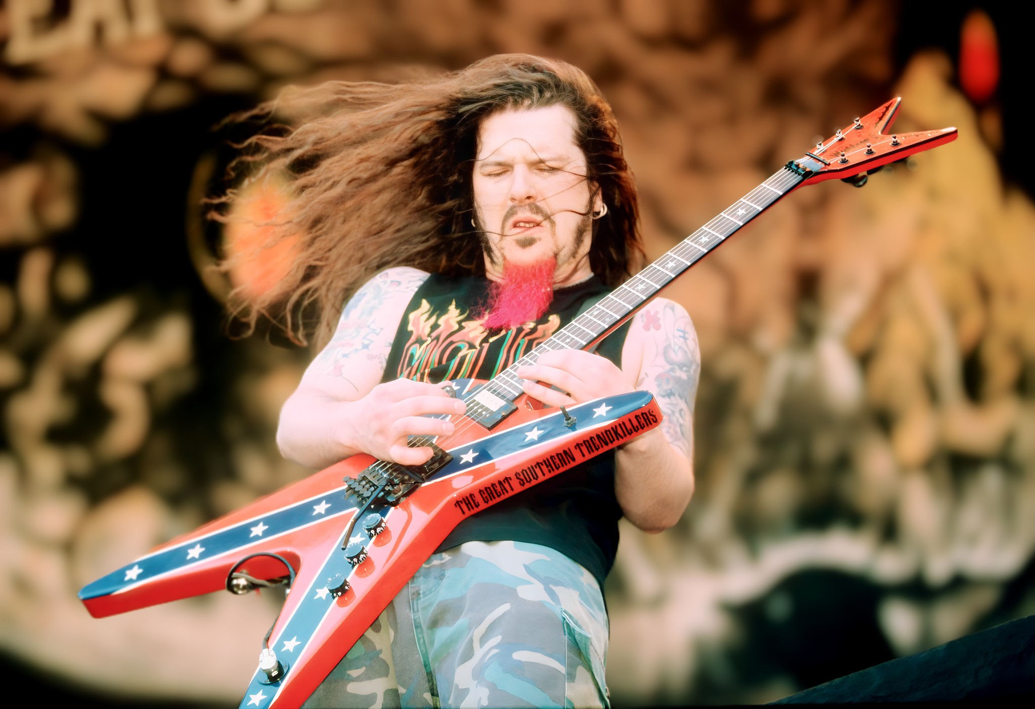 Dimebag Darrell, legendary guitarist of Pantera and Damageplan