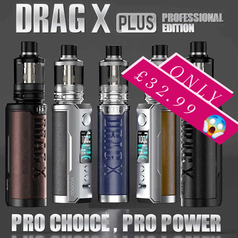 voopoo drag x plus pro 🔥 WOW! Only £32.99 at Spire News Now! 🔥 The Professional is here to impress! 😍 Sleek, stylish, and powerful, it delivers up to 100W 💥 with the flume vape price Flum Flavour-Banana Volcano Flavour:Lychee Frost 3%