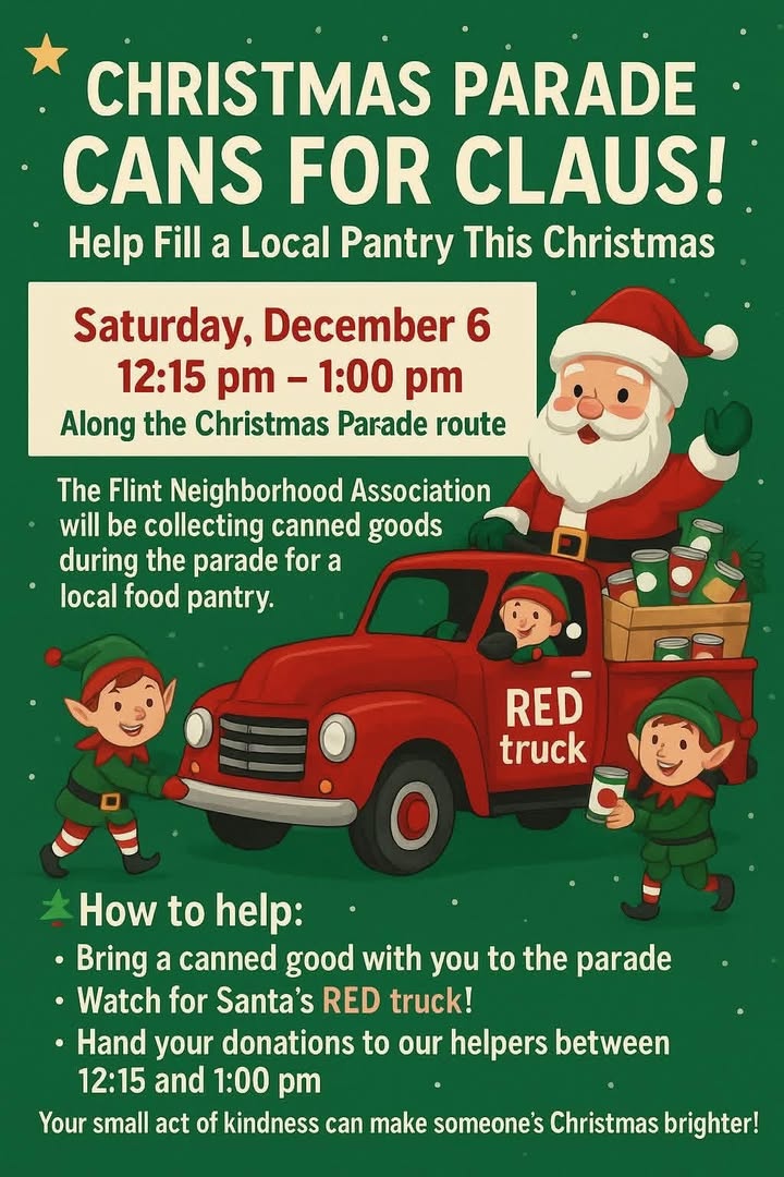 Fall - Join the Christmas Parade and help fill a local pantry! 🎄 Bring ...