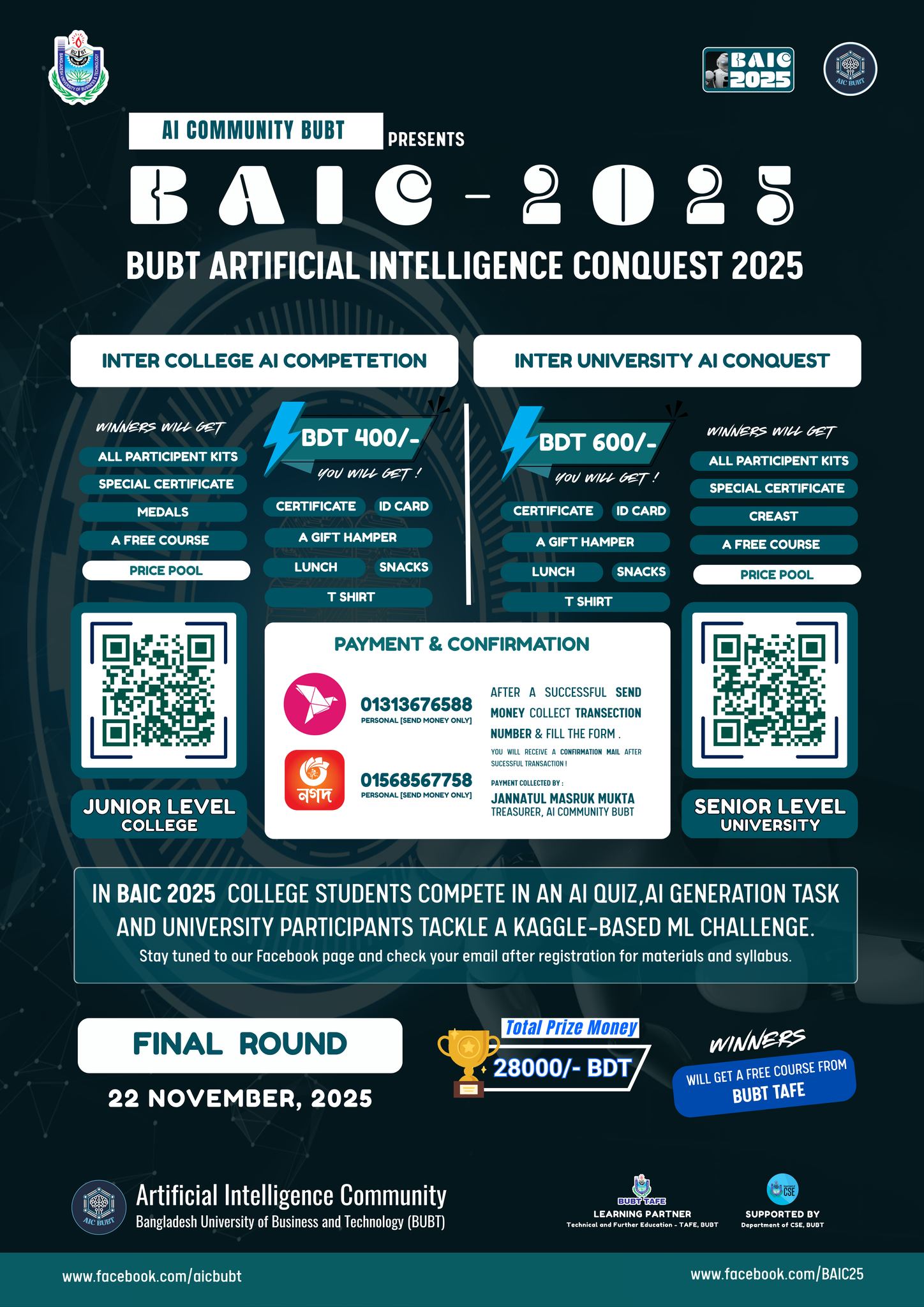 BAIC 2025 Final Round Registration is... - AI Community BUBT | Facebook