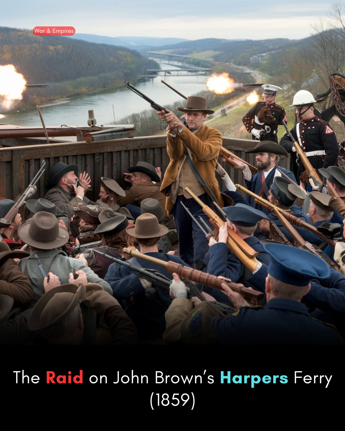 Old American History | The raid on John Brown's Harpers Ferry, which ...