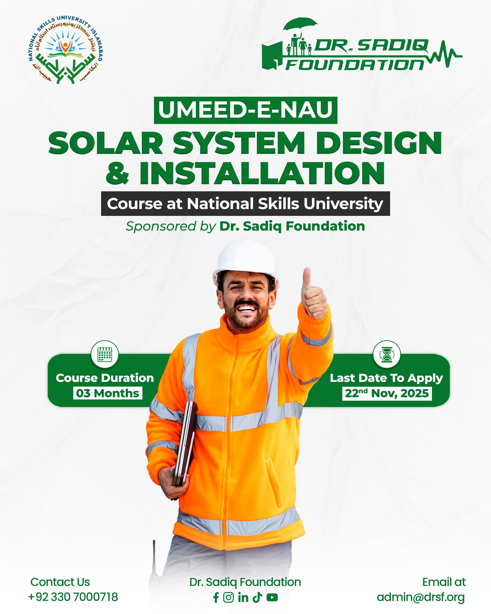 Dr. - Empowering a Brighter Future with Solar Skills! Under the Umeed-e ...