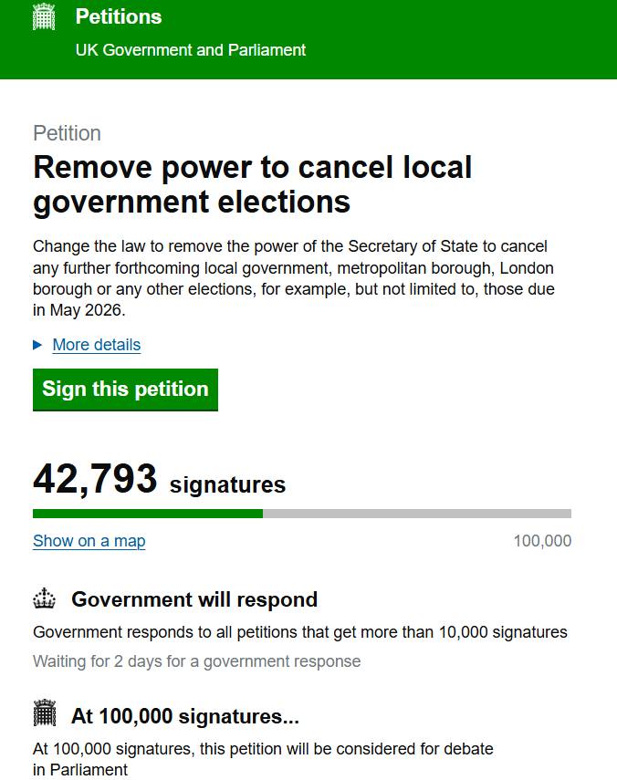 Reform - Please sign the petition to remove the powers to cancel local ...