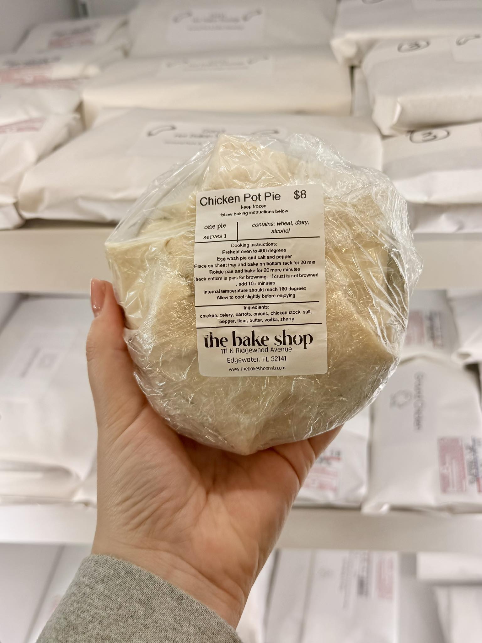 A customer favorite from the bake shop—our chicken pot pie is the 