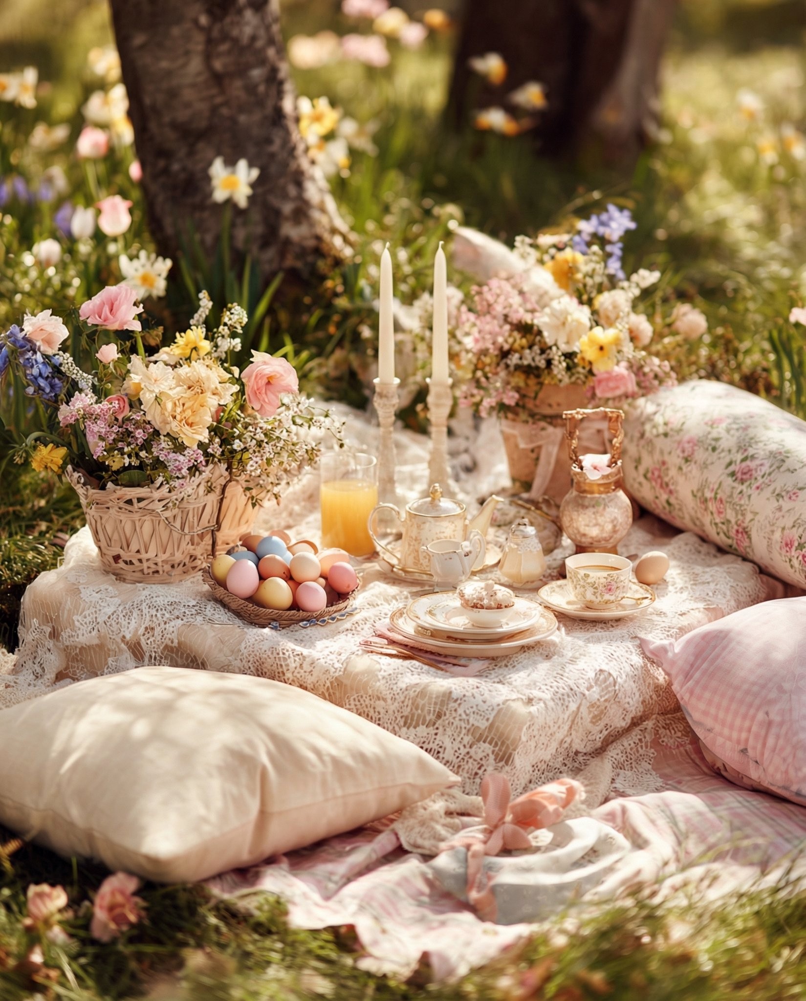 Holiday - This wildflower picnic setup feels like spring whispering ...