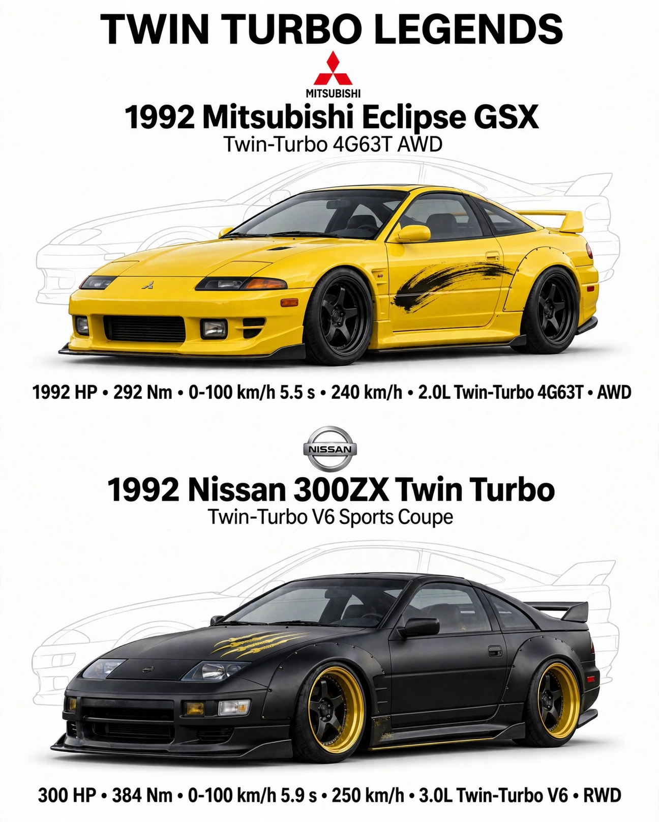 TWIN TURBO LEGENDS title is a lie to make you argue. Only the