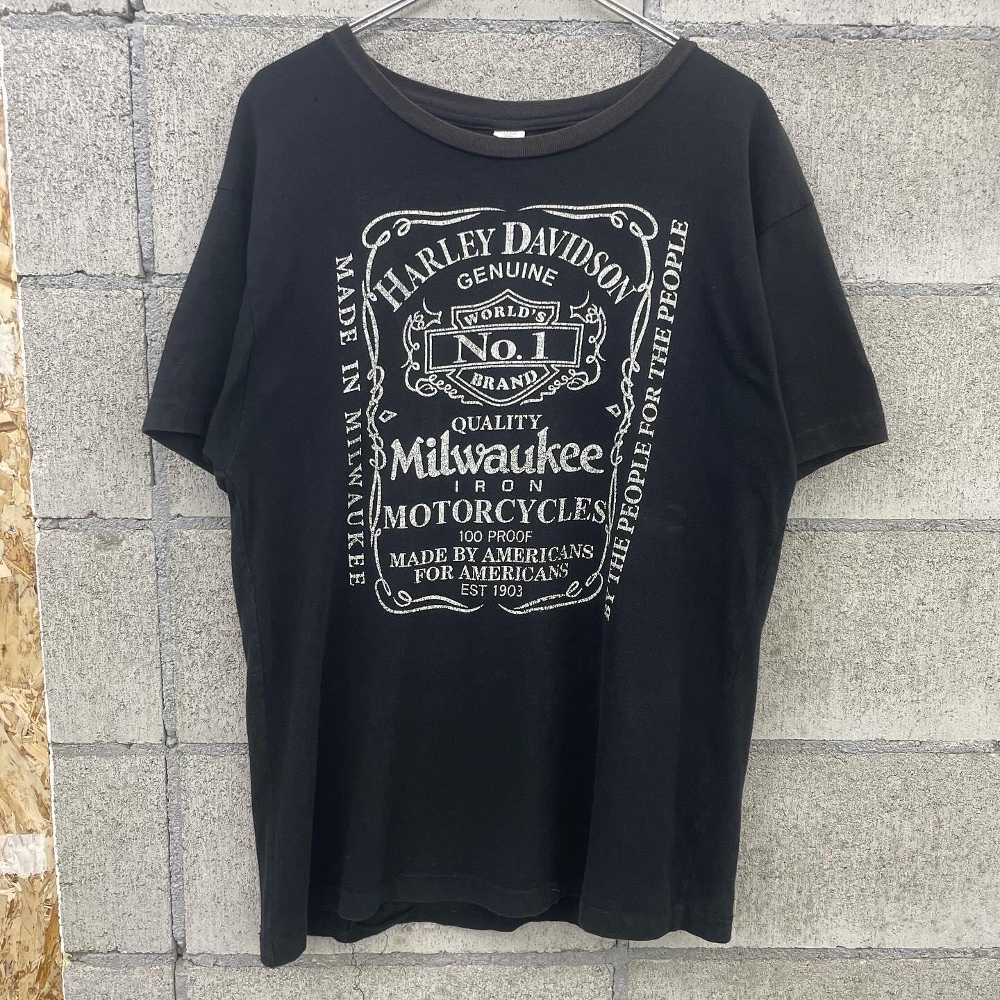 80s Harley Davidson S/S Tee サイズ...XL 80年代頃のジャックダニエル 