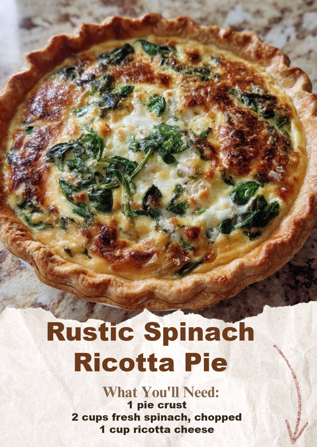 Recipes Vibes - This Rustic Spinach Ricotta Pie is a... | Facebook