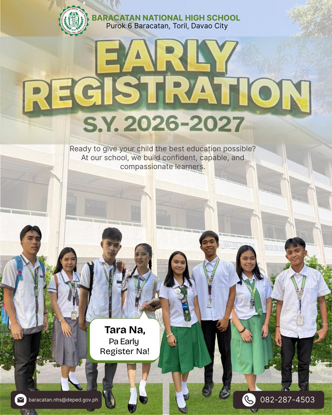 Baracatan - 📣 EARLY REGISTRATION IS NOW OPEN! 📣 📚 School Year 2026–2027 ...
