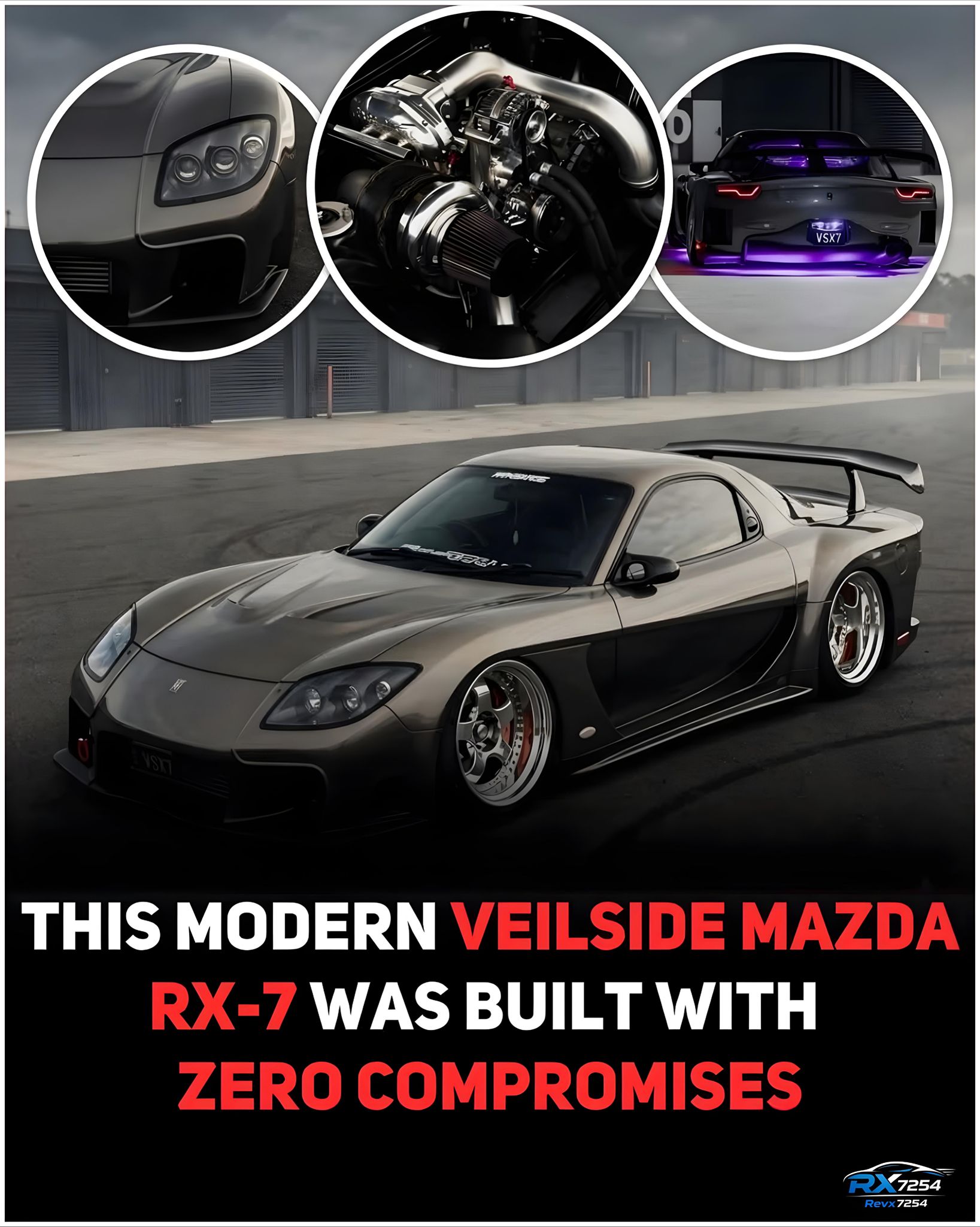 Mazda rx-7 with pandem rocketbunny widebody kit