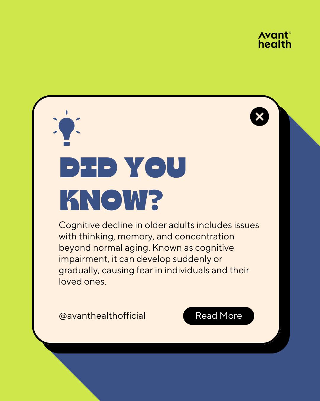 AvantHealth - 🧠 Did you know? 🌟Cognitive decline in older...