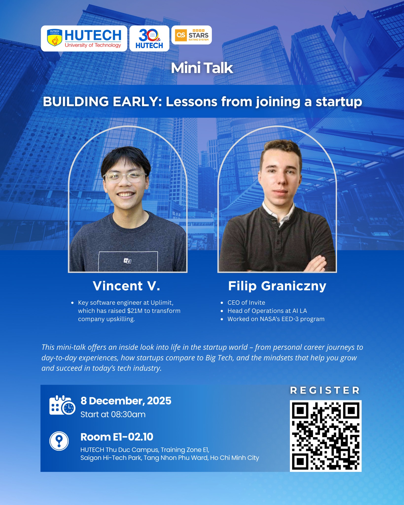 #HUTECH_Event | 🚀Mini Talk: BUILDING EARLY – Lessons from Joining a ...