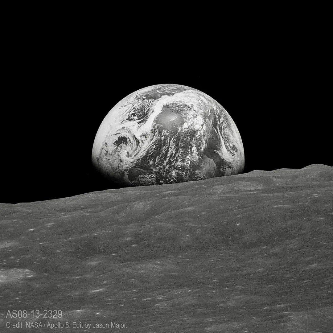 The first 'Earth Rise' image was taken in 1968. The most recent