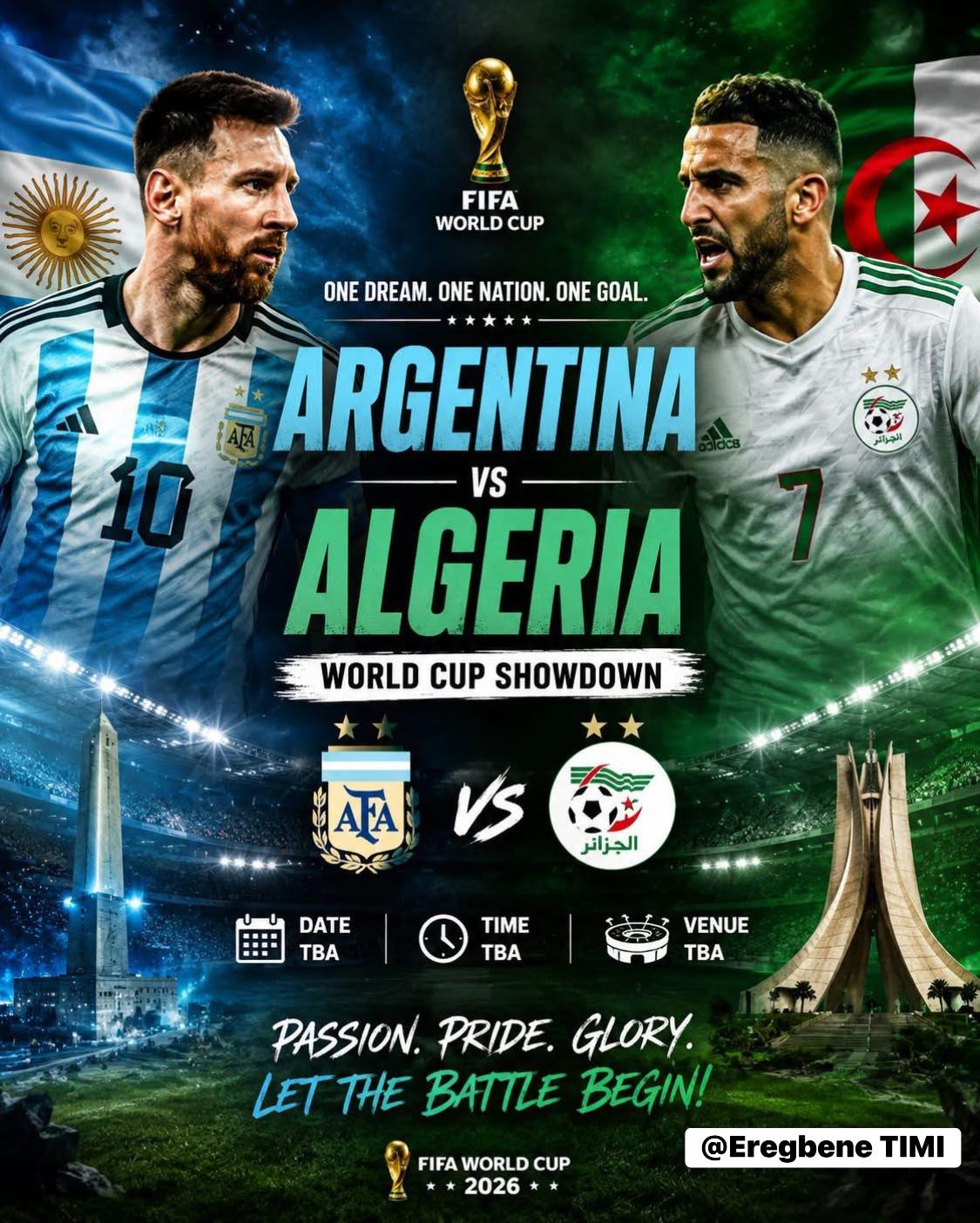 Argentina vs Algeria in the 2026 FIFA World Cup