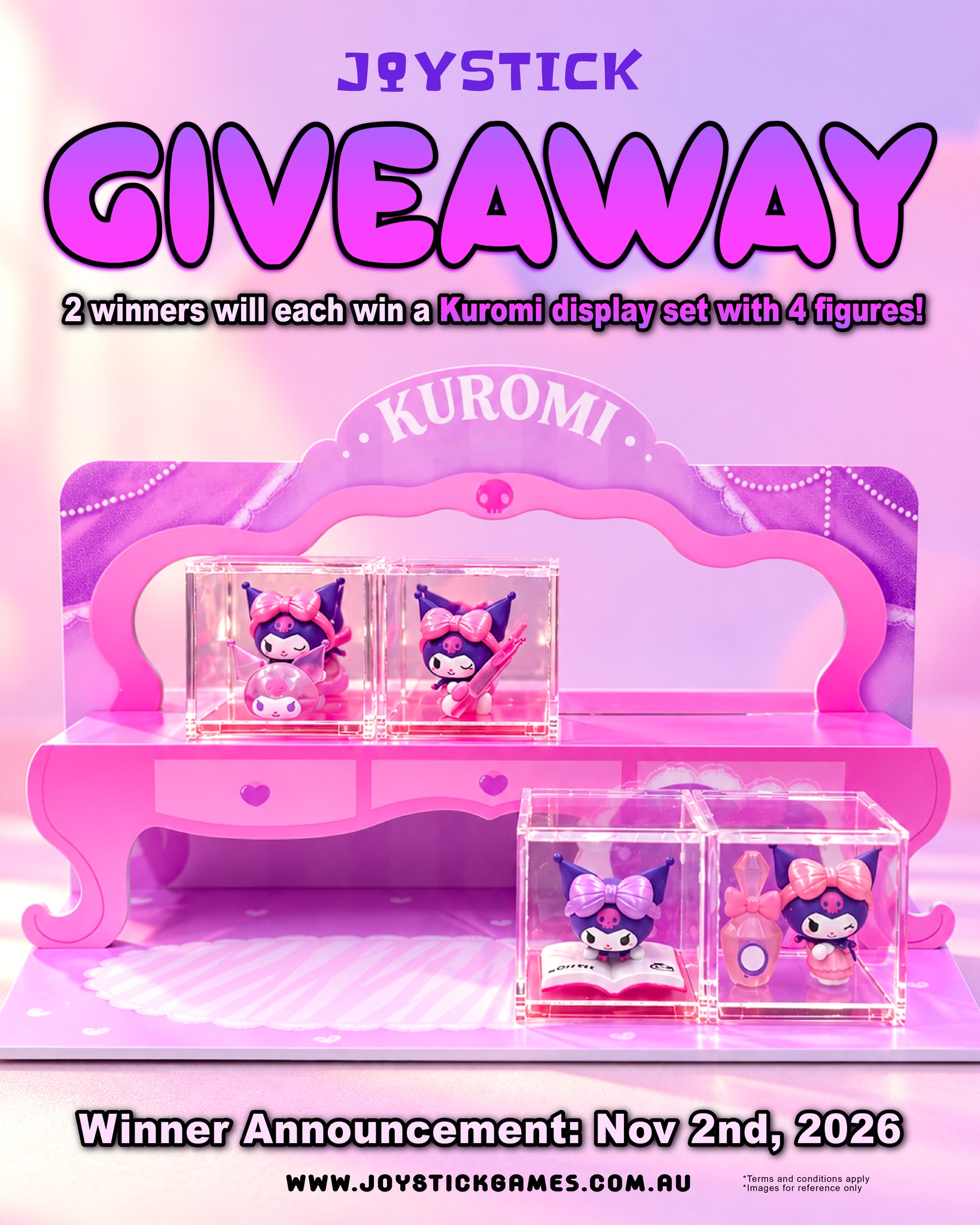 記念グッズ 2026/8/12 Dogers Give away/Kuromi Kuromi giveaway in Sydney with 4 figure display set
