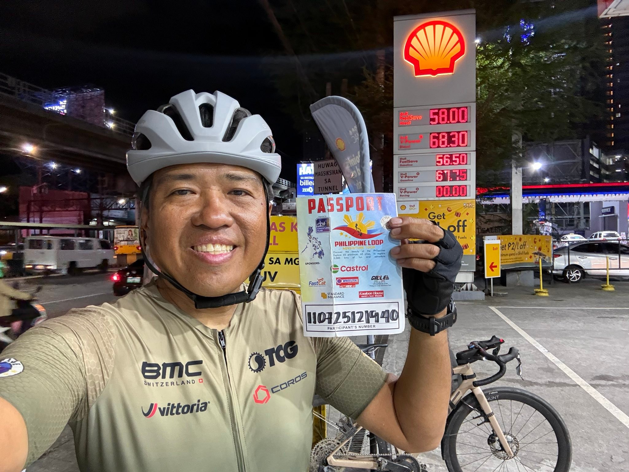 Mark - Shell EDSA-CUBAO. Final Philippine Loop Adventure Tour proof of ...