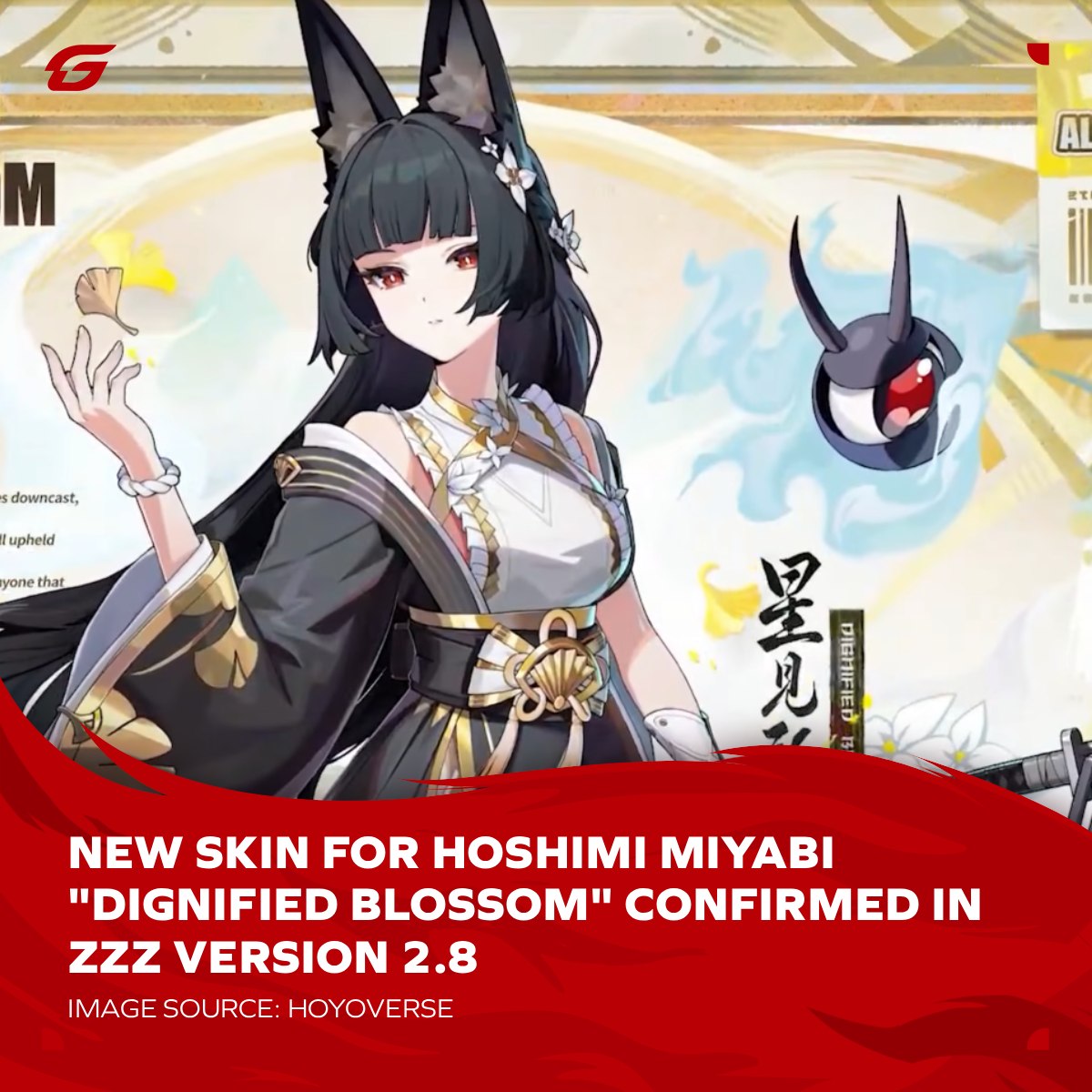 Miyabi is getting a wardrobe overhaul, with her new skin