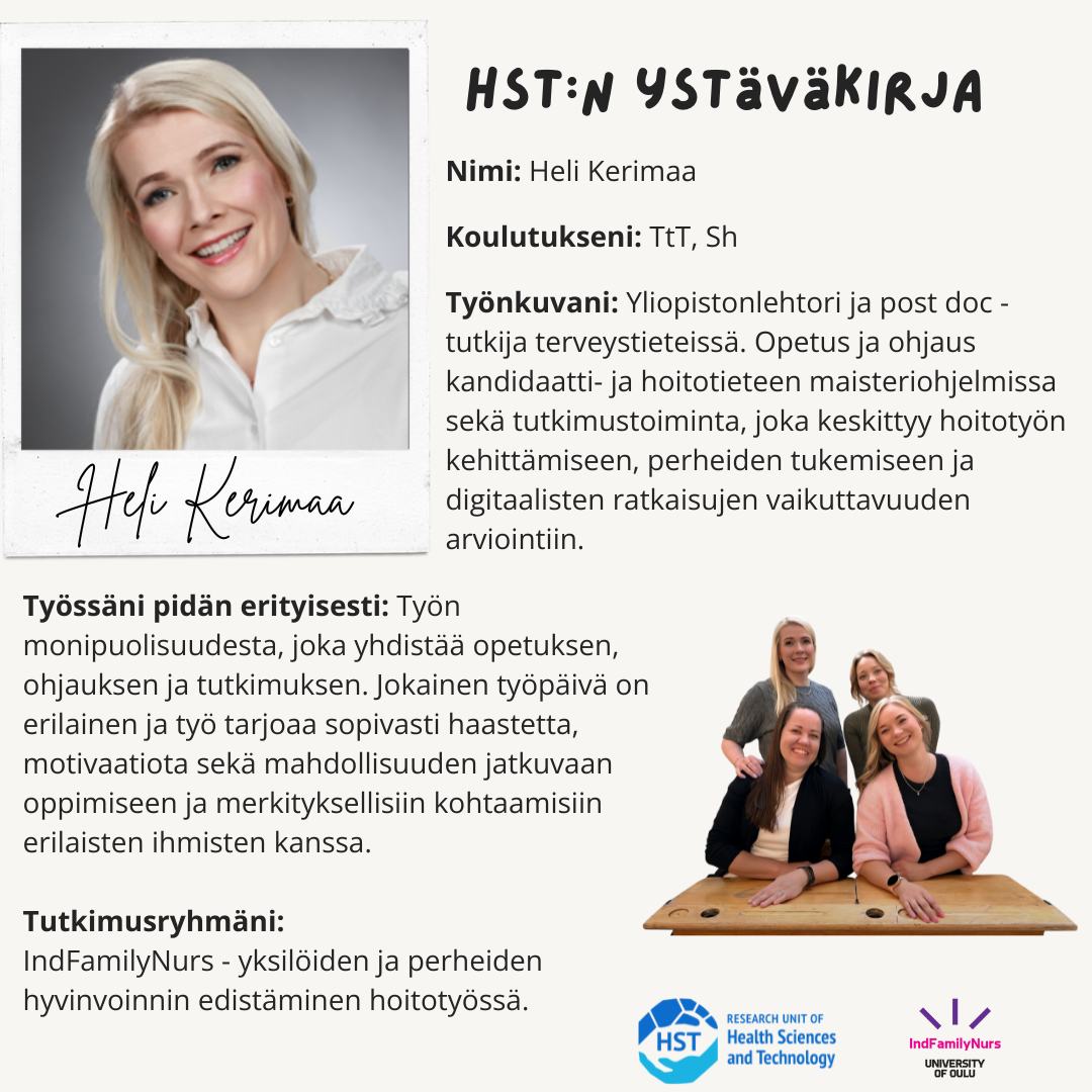 Seuraavaksi HST:n Ystäväkirjassa... - Health Sciences - Oulu | Facebook