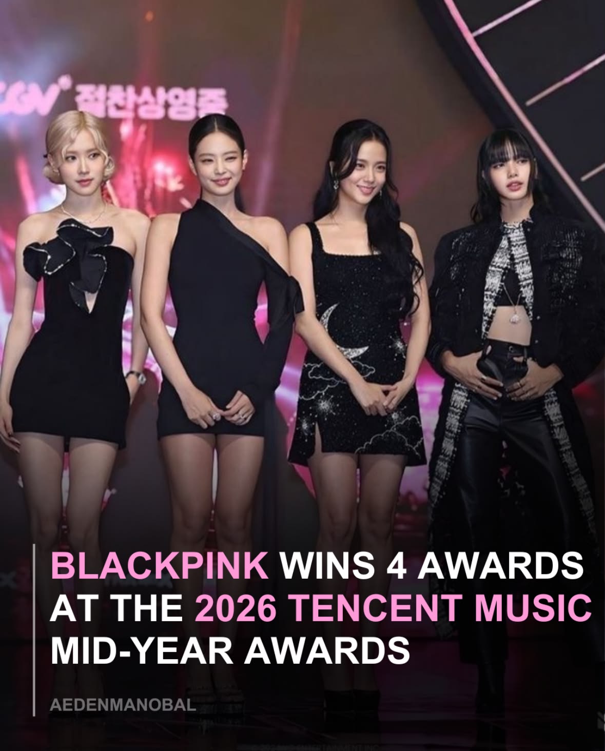 BLACKPINK has secured four major honors at the Tencent Music 2026