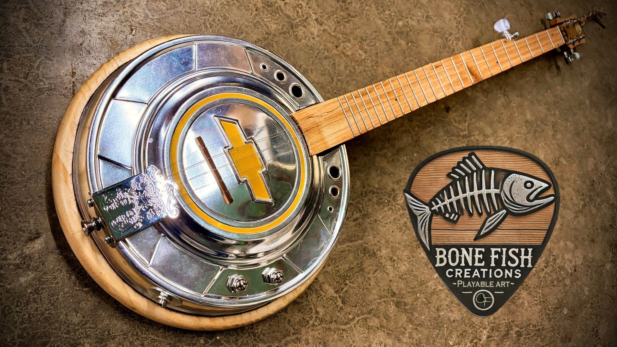Just wrapped up this Chevy hubcap... - Bone FISH Creations | Facebook
