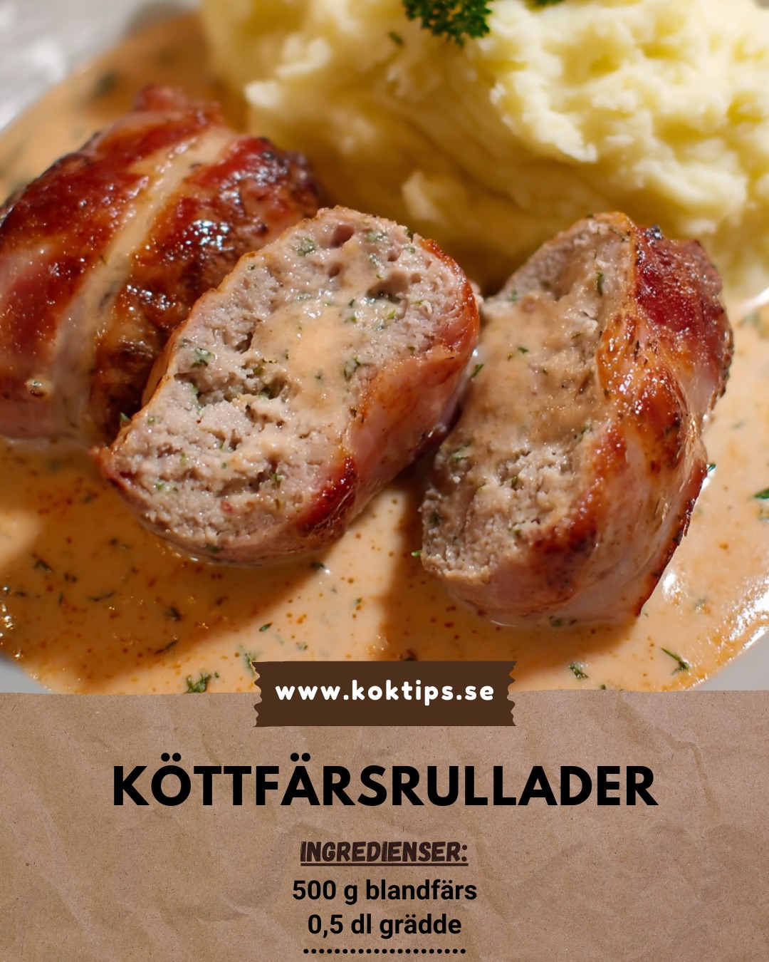 Hemlagade - Köttfärsrullader Svensk klassiker med krämig sås. 😋 ...