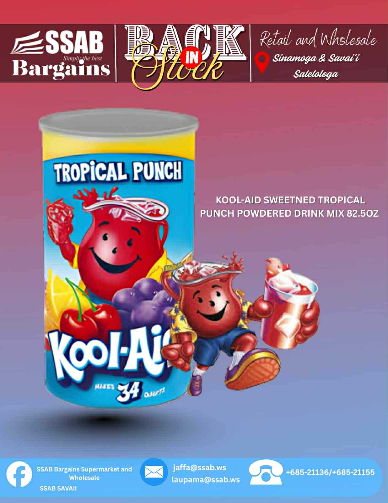 SSAB - 🥤 Back in Stock! 🌴 Your favorite Tropical Punch Kool-Aid will be ...