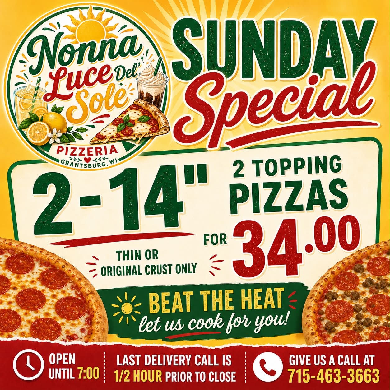 Nonna Luce Del Sole Pizzeria | Grantsburg WI