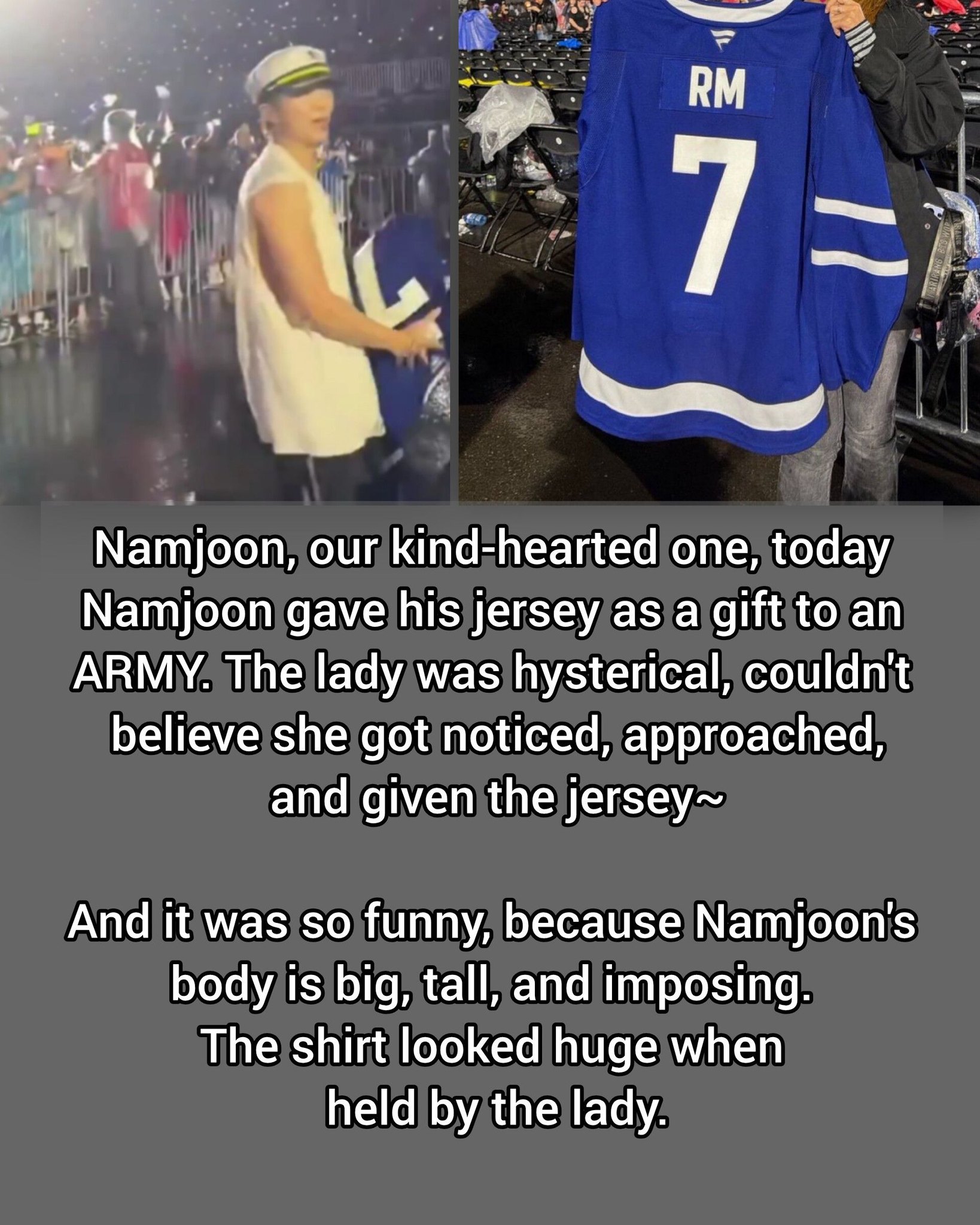 Namjoon gifts jersey to hysterical ARMY fan