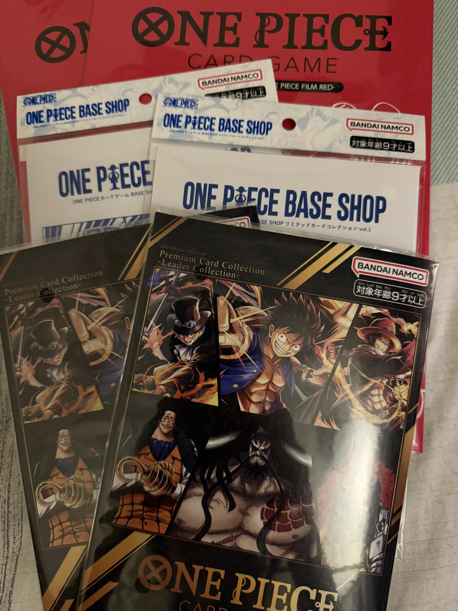 One Piece card collection and base shop items for sale