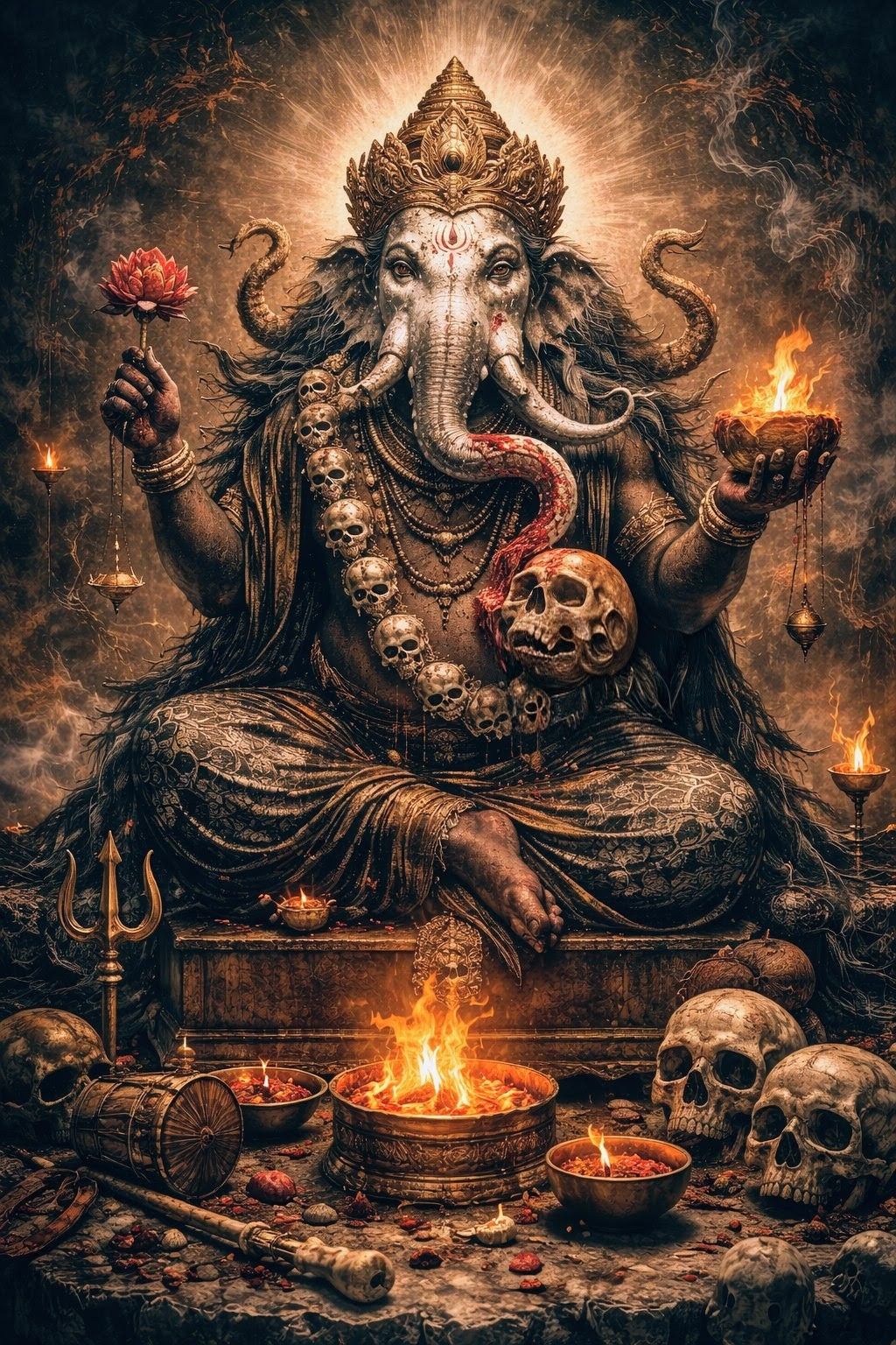 Tantrik - The Tantric worship method of Aghora Ganpati centers on ...