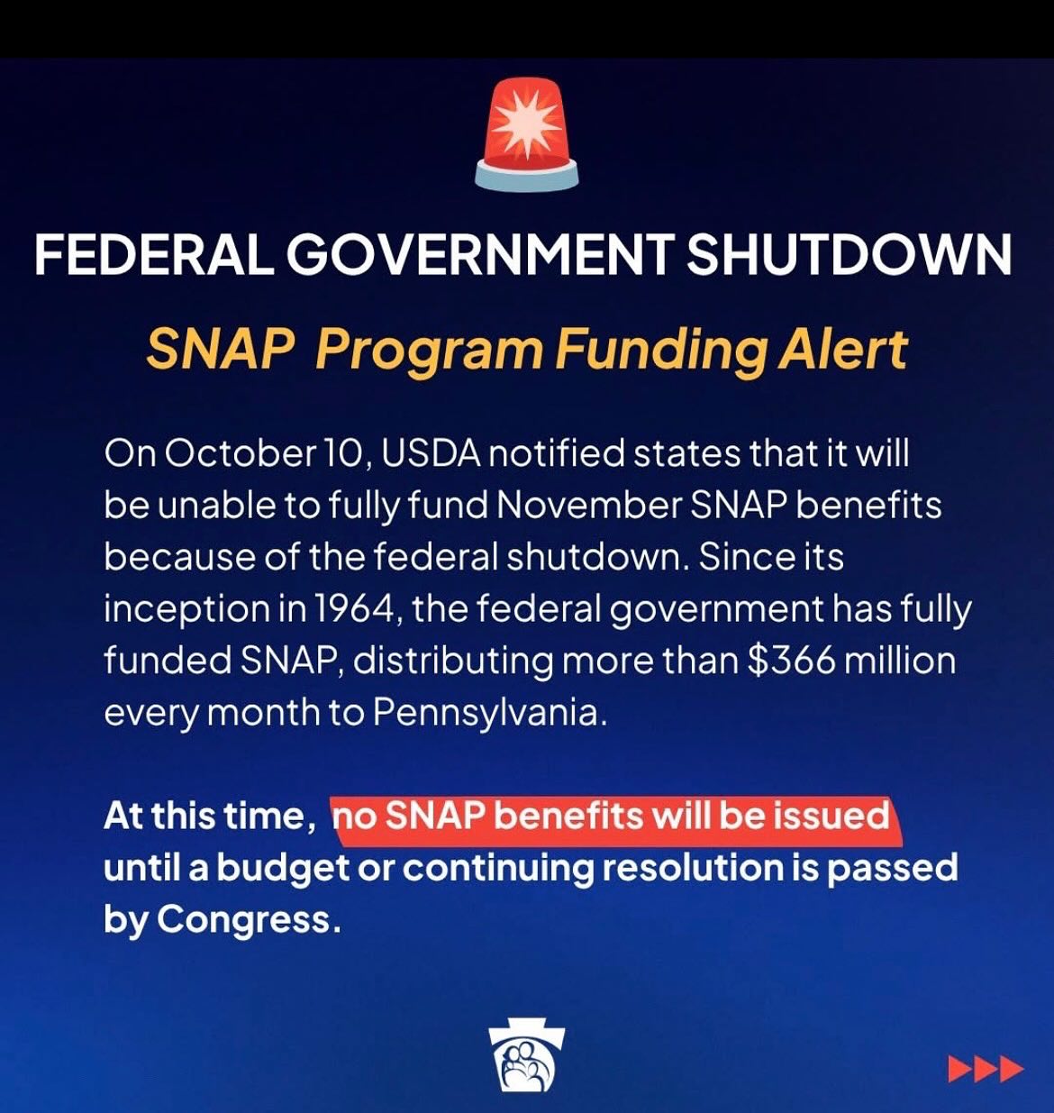 Due to the federal government... - Rep. Sean Dougherty | Facebook