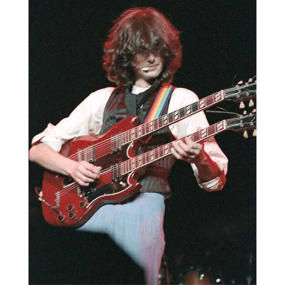 Jimmy Page performs at 1983 Arms charity concert