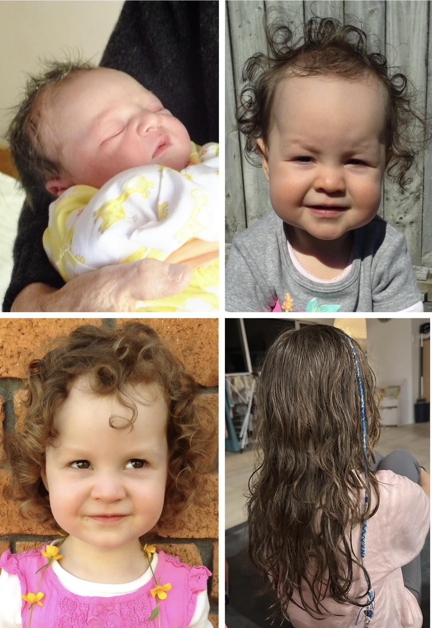 Baby hair texture changes over time