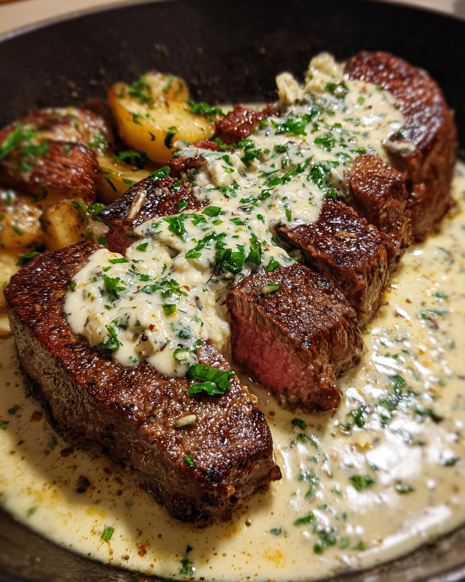 Grid - Pan-Seared Steak in Rich Parmesan Garlic Cream Sauce Ingredients ...